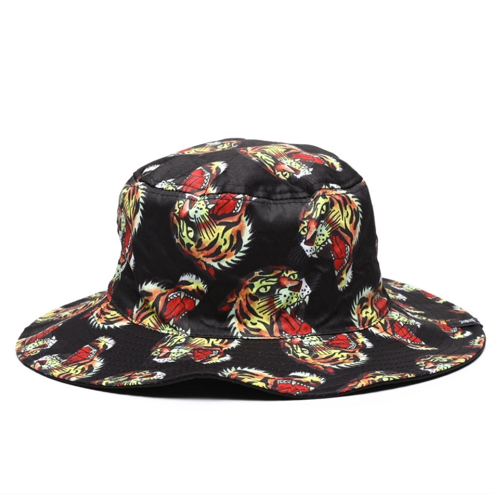 Printed Drawstring Bucket Hatby Ed Hardy